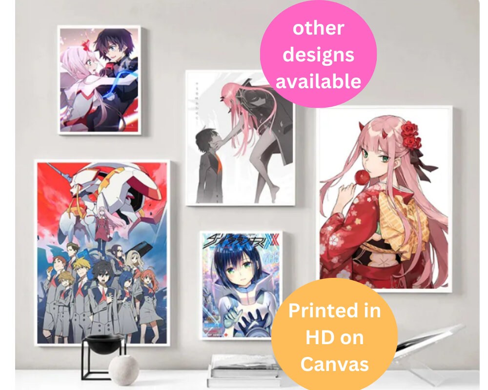 QINHUI Anime Zero Two Darling in The Franxx Aesthetic Posters Aesthetic  Picture Wall, Stylish Small Posters for Dormitory Decoration  08x12inch(20x30cm) : : Home & Kitchen