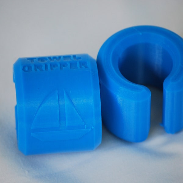 3D Printed Pack of 2 Towel Grippers / Holder / Hangers / Beach Chairs / Pool Chairs / Towel / Hook / Lil Grip / Clip / Beach  / Boat / Pool