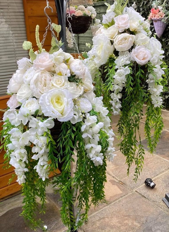 Mrs Hinch Inspired Artificial Outdoor Handmade Hanging Basket Etsy UK