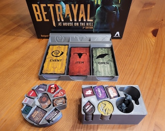 Betrayal at House on the Hill 3rd Edition (LATEST) and 2 Expansions - Token & Card Organizers