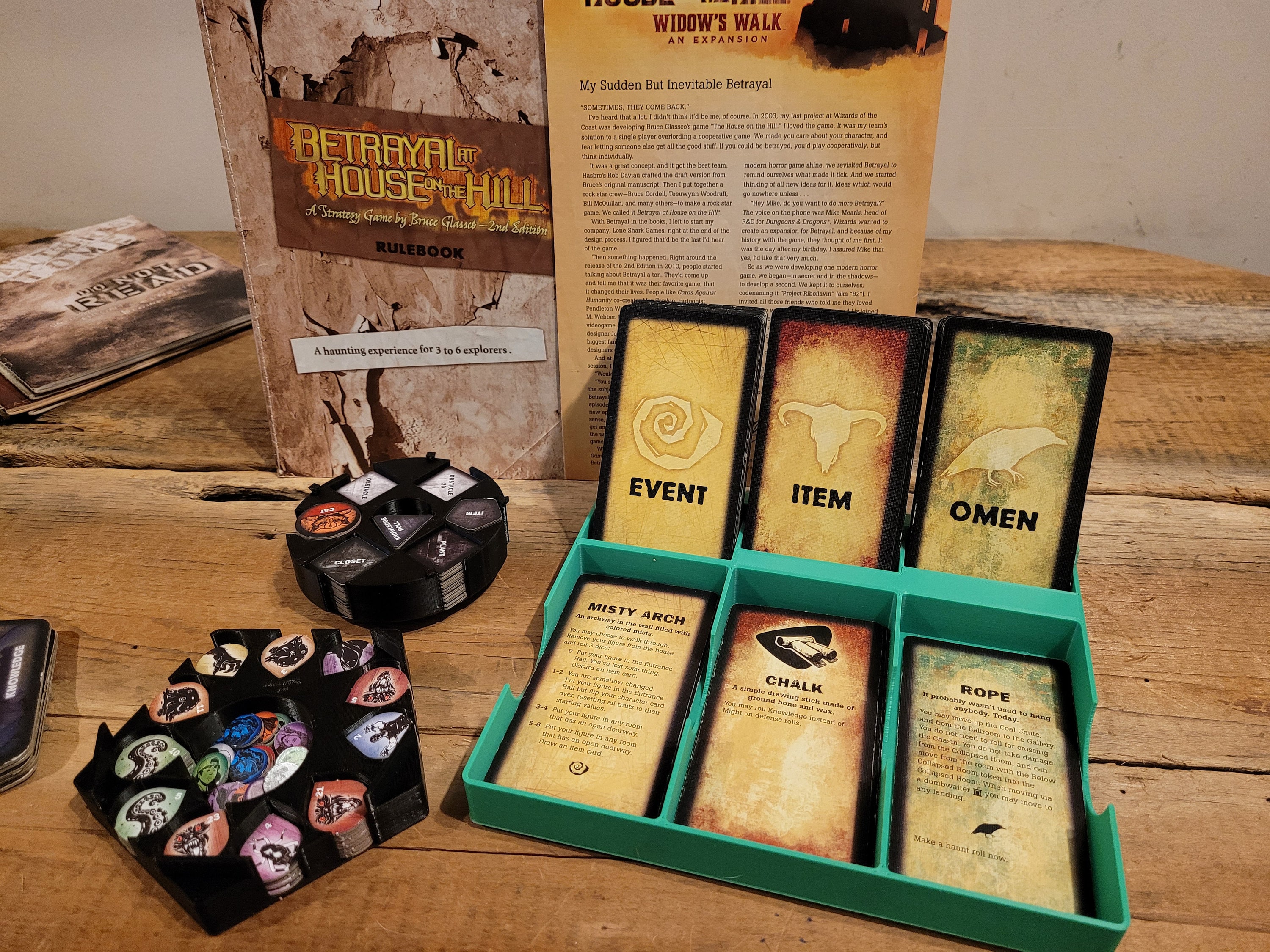 Betrayal at House on the Hill 2nd Edition and Expansion Token