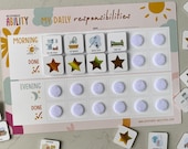 Personalised Children's Reward, Kids Routine Chart with Stars, Responsibilities Chart, Behaviour Tracker, ADHD Resources