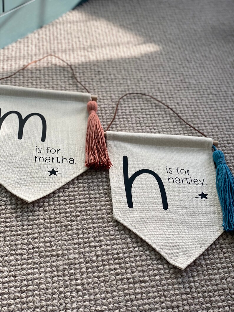 Pennant Flag Banner Nursery Flag Banner Childrens Room Etsy