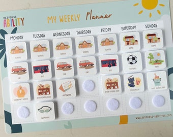 Personalized Children's Weekly Planner, Visual Routine Chart