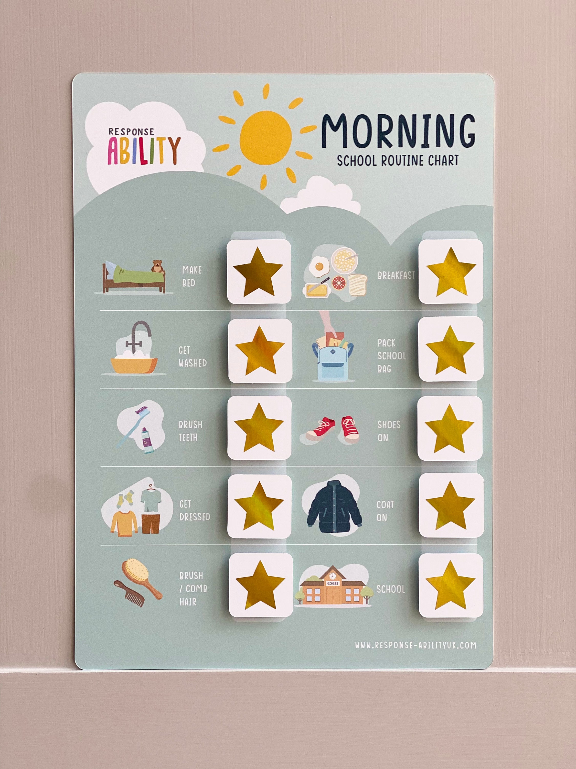Sen Routines Chart Get Ready With Me, School Routine Chart, Morning & Evening List for ...