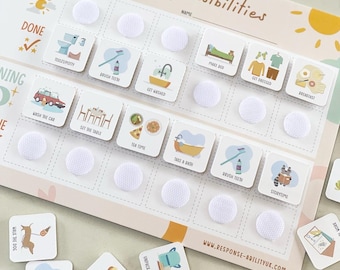 Handmade Kids Daily Responsibility Chart, Morning Evening Routine