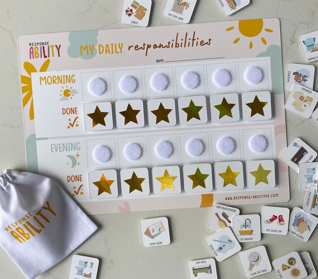 Ultimate Routine and Reward Chart Bundle, Responsibility Chart for Kids ...