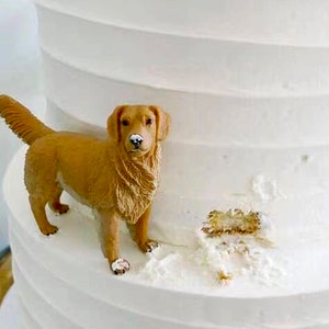 Personalized custom dog wedding cake topper, pet CakeTopper, Pets Birthday, cat caketopper, Anniversary pet, dog Figurines, Dogs birthday