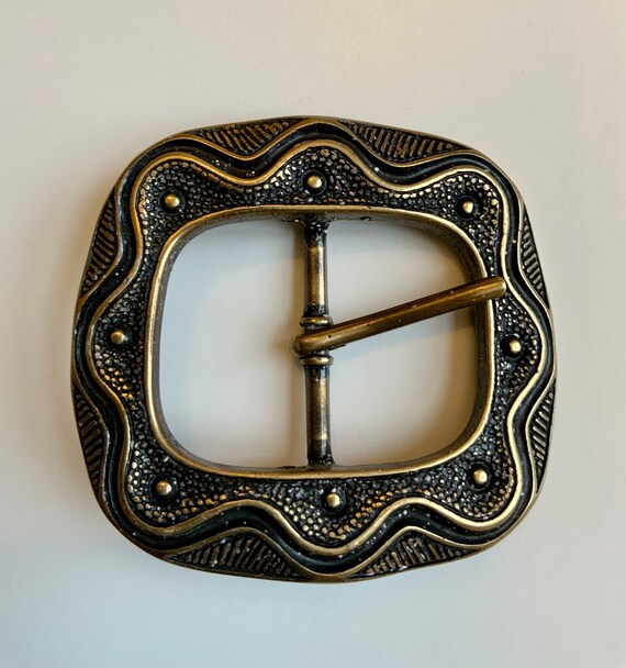 Vintage Rounded Rectangular Abstract Wavy Pattern… - image 4