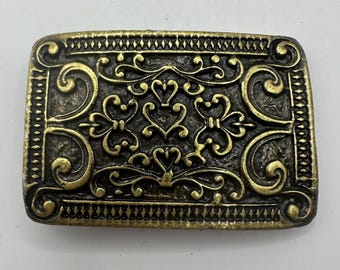 STROHS Bohemian Style Beer Lion Brass Belt Buckle Vintage  display picture 2