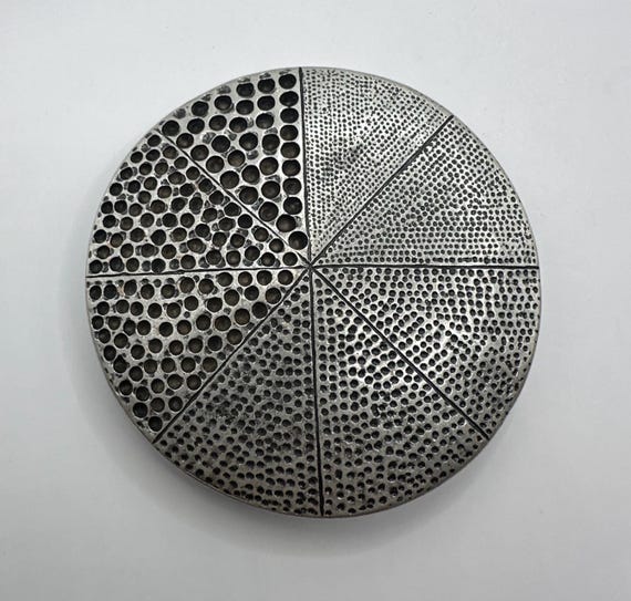 Large Circle Abstract Pattern Dots Belt Buckle, I… - image 1