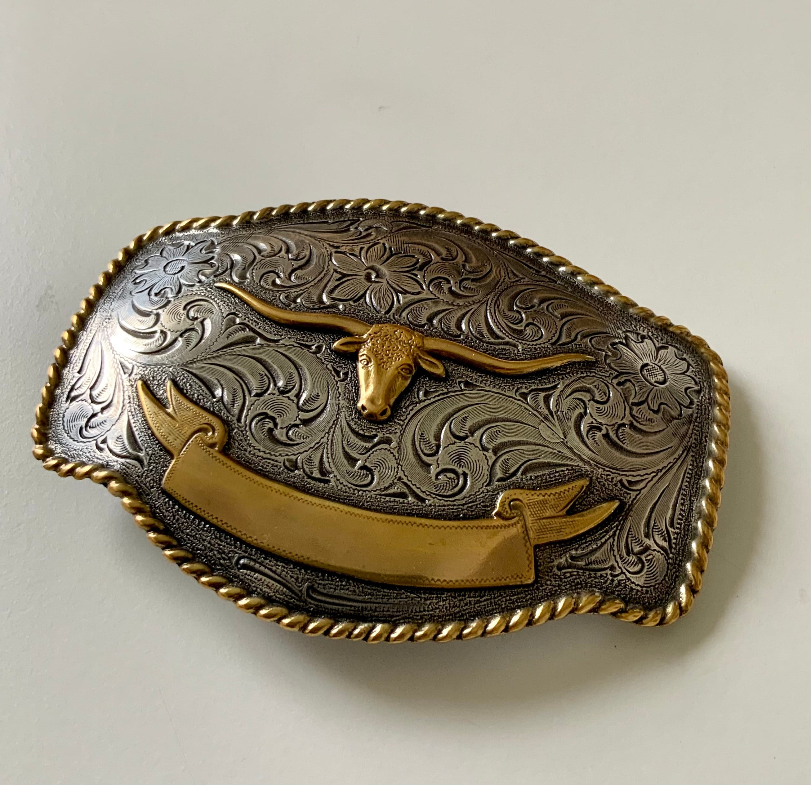 NEW Initial "P" Rodeo Cowboy Western Belt Buckle - Big Silver & Gold Alloy Buckle For Men