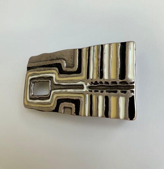 Beautiful Rectangle Patterned Retro Neutrals Abst… - image 4