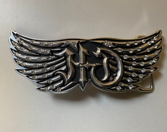 Harley Davidson-Willie G Skull,Wings&Rhinestones buckle w/ HD LEATHER CHAIN BELT Harley-Davidson | Accessories | Harley Davidsonwillie G  main image 4