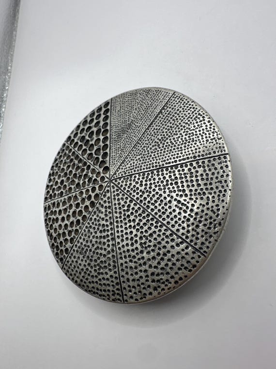 Large Circle Abstract Pattern Dots Belt Buckle, I… - image 5