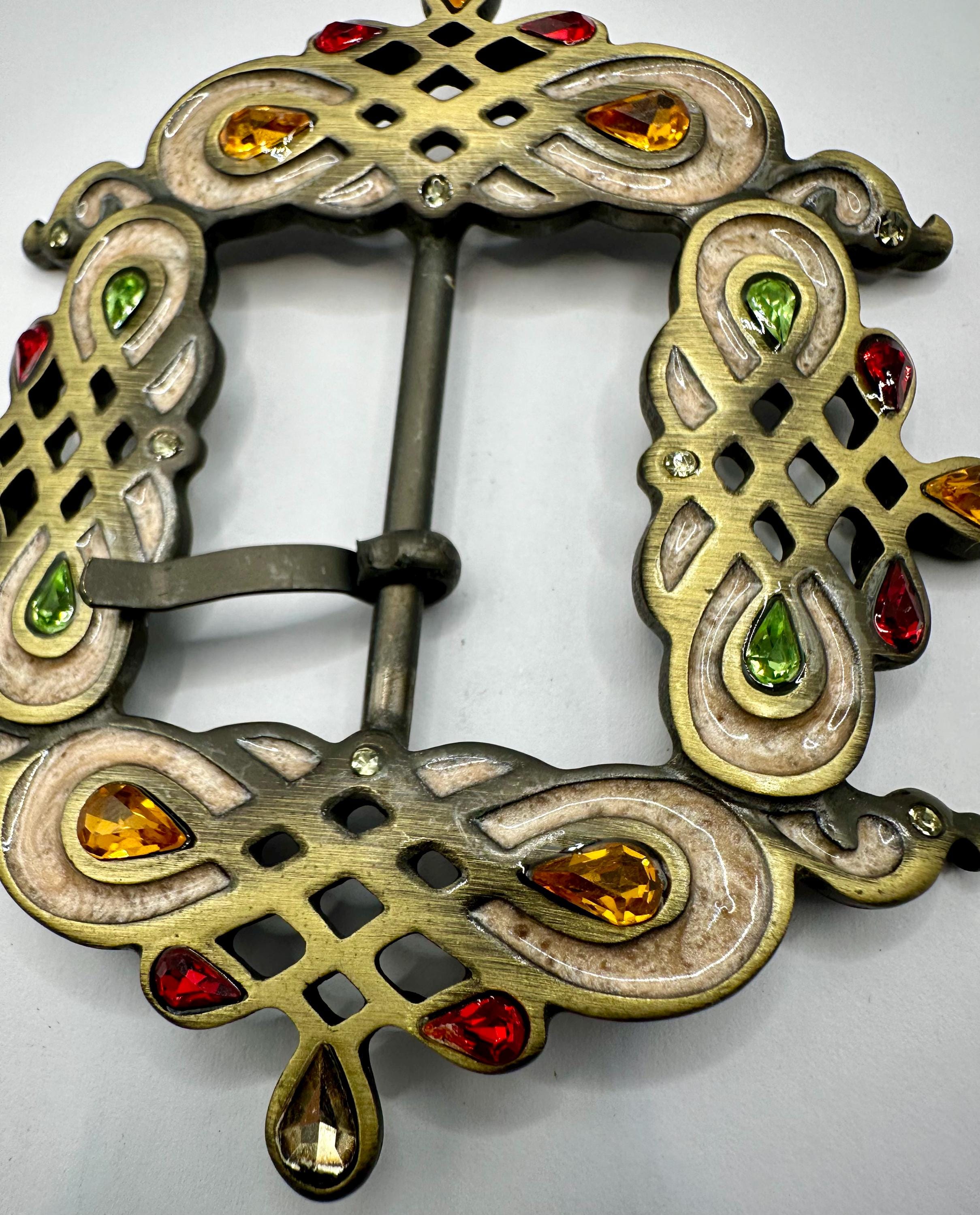 驚くほどユニークで抽象的なヴィンテージベルトバックル、交換可能な