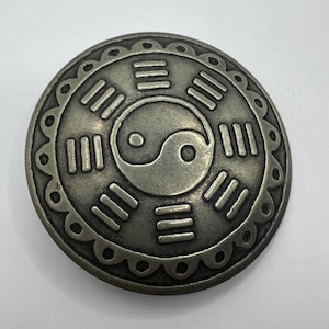 R. Dowell Handmade Leather Belt 2011 – Artisan Western Yin Yang Buckle – 37\