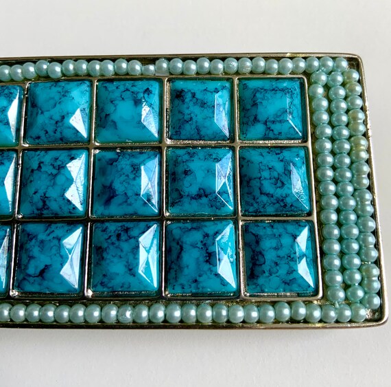 Large Rectangular Vintage Interchangeable Belt Bu… - image 5