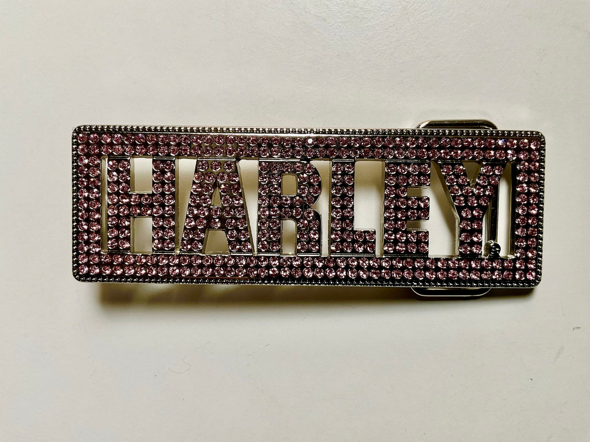Harley-davidson Womens “harley” Bling Buckle.#hdwbu10086-pink