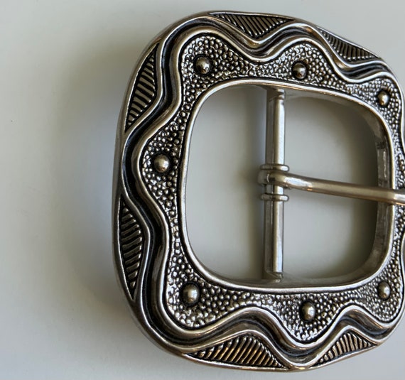 Vintage Rounded Rectangular Abstract Wavy Pattern… - image 3