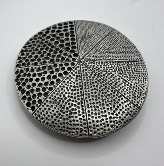 Large Circle Abstract Pattern Dots Belt Buckle, I… - image 2