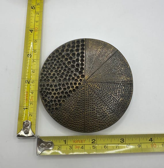 Large Circle Abstract Pattern Dots Belt Buckle, I… - image 6