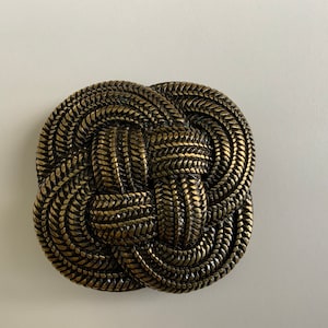 Cadena de cuerda de mujer, nudo gordiano / celta. Hebilla del cinturón. Niquelado antiguo
