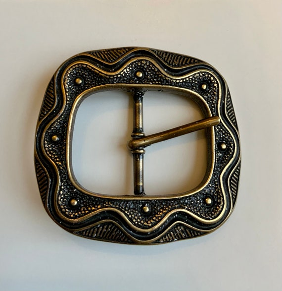 Vintage Rounded Rectangular Abstract Wavy Pattern… - image 1