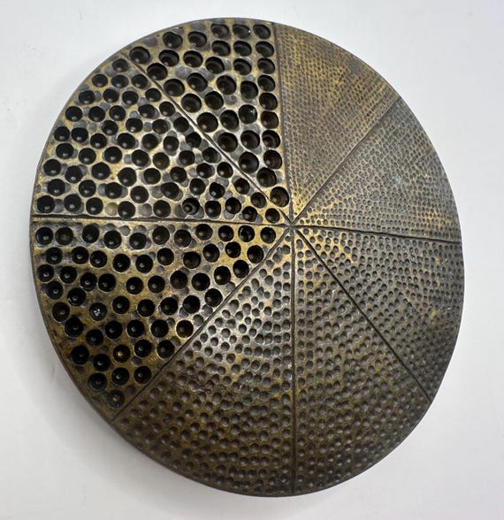 Large Circle Abstract Pattern Dots Belt Buckle, I… - image 2