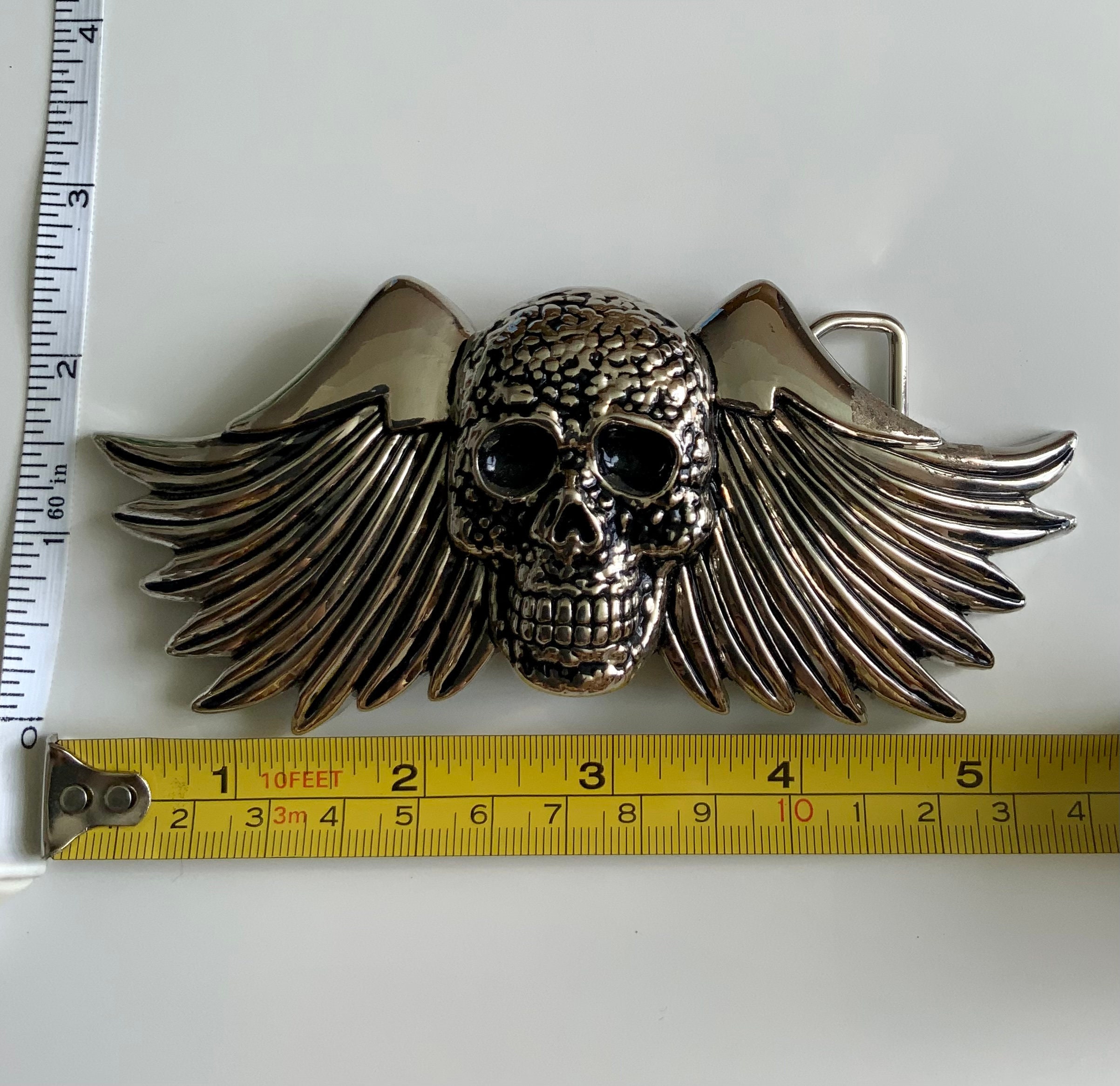 Skull Matte solid brass belt buckle, Dead head human skull solid belt buckle