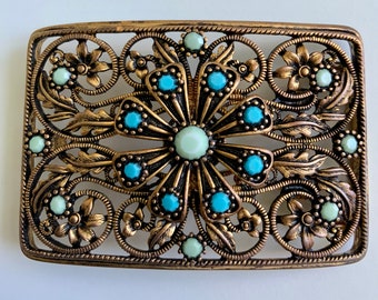 Vintage Luxury Belt Buckle 1980s Flower Daisy Star Fish  display picture 1