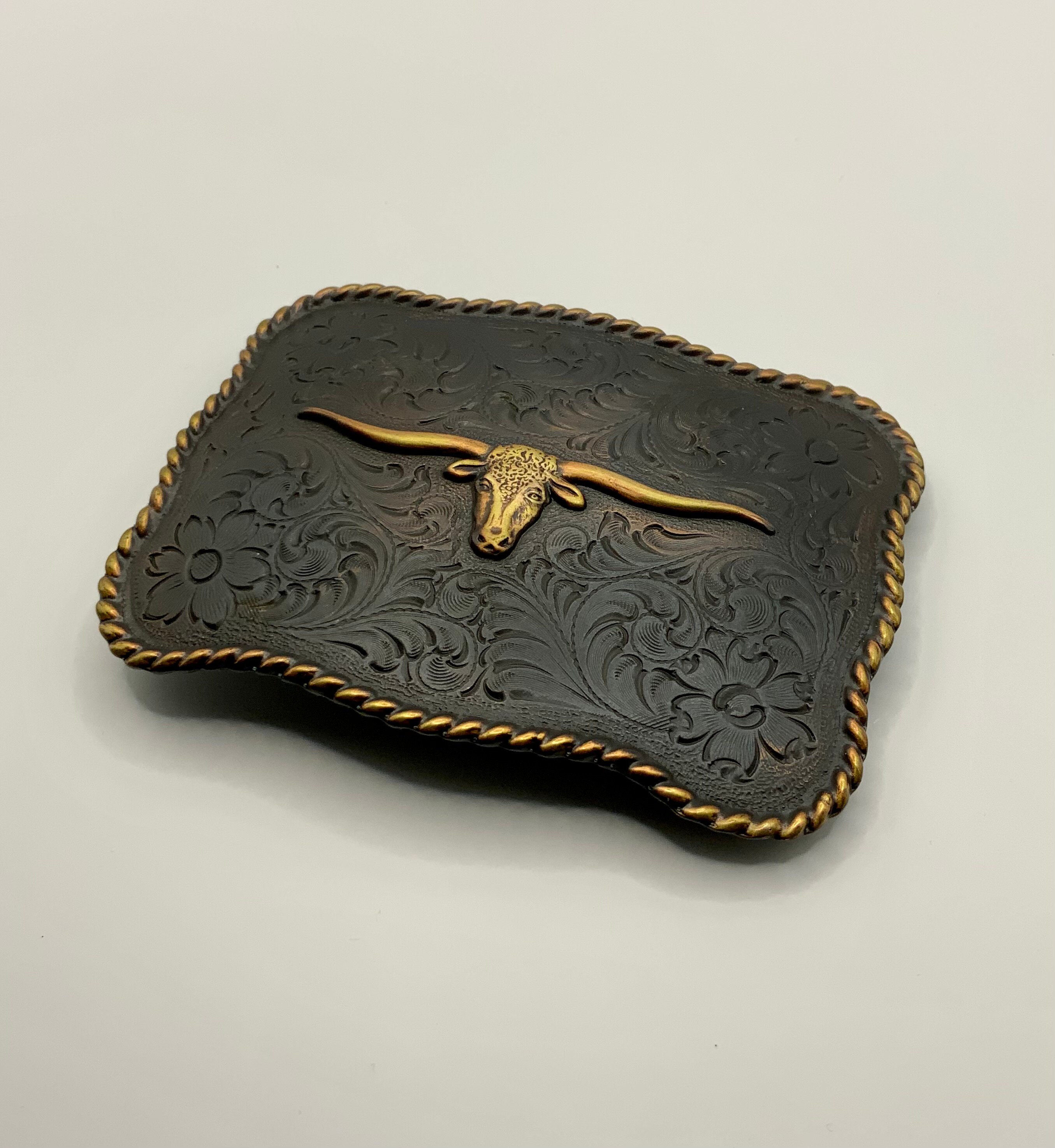 Boucle De Ceinture Vintage Western Cowboy Rodeo - Steer Breaking