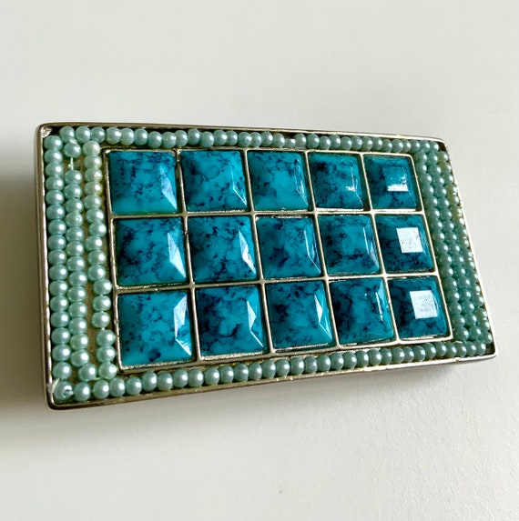 Large Rectangular Vintage Interchangeable Belt Bu… - image 4