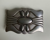 Western Cowgirl Satin Silver Belt Buckle Unique Design