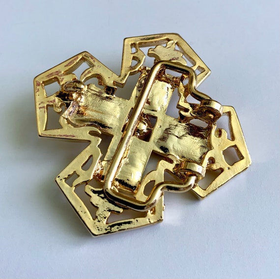 Ornate Antique Gold-Tone Decorative Cross Belt Buckle -heavy Mens Ornate Buckles | Boot Barn main image 3