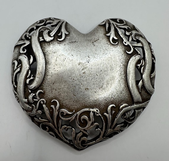 Vintage Heart Belt Buckle, Interchangeable, Rare, Heart  display picture 3