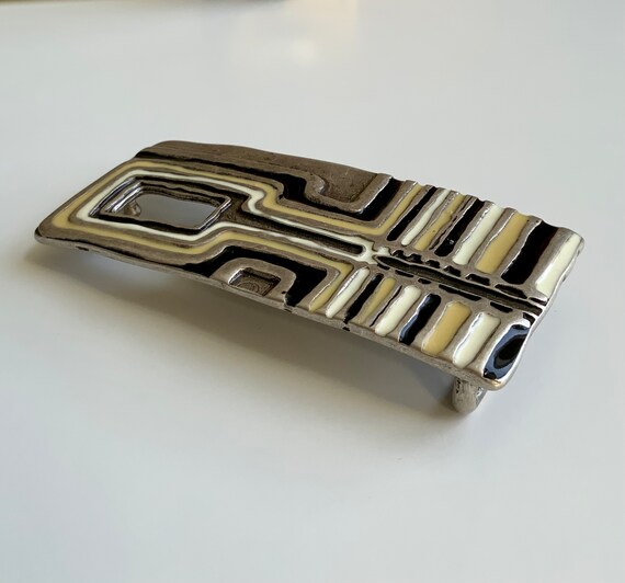 Beautiful Rectangle Patterned Retro Neutrals Abst… - image 9