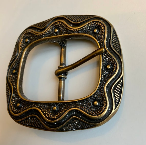 Vintage Rounded Rectangular Abstract Wavy Pattern… - image 3