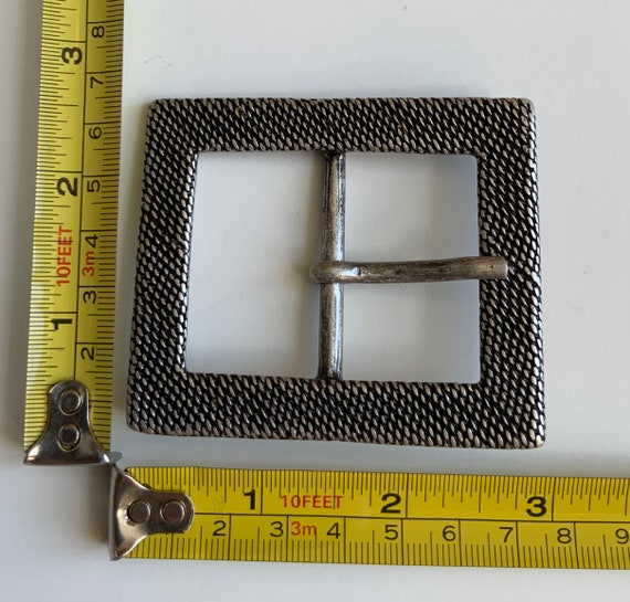 Snakeskin Snake Print Rectangular Centre Bar Belt… - image 2