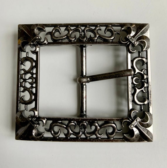 Rectangular Fleur De Lis Vines Victorian Medieval… - image 1