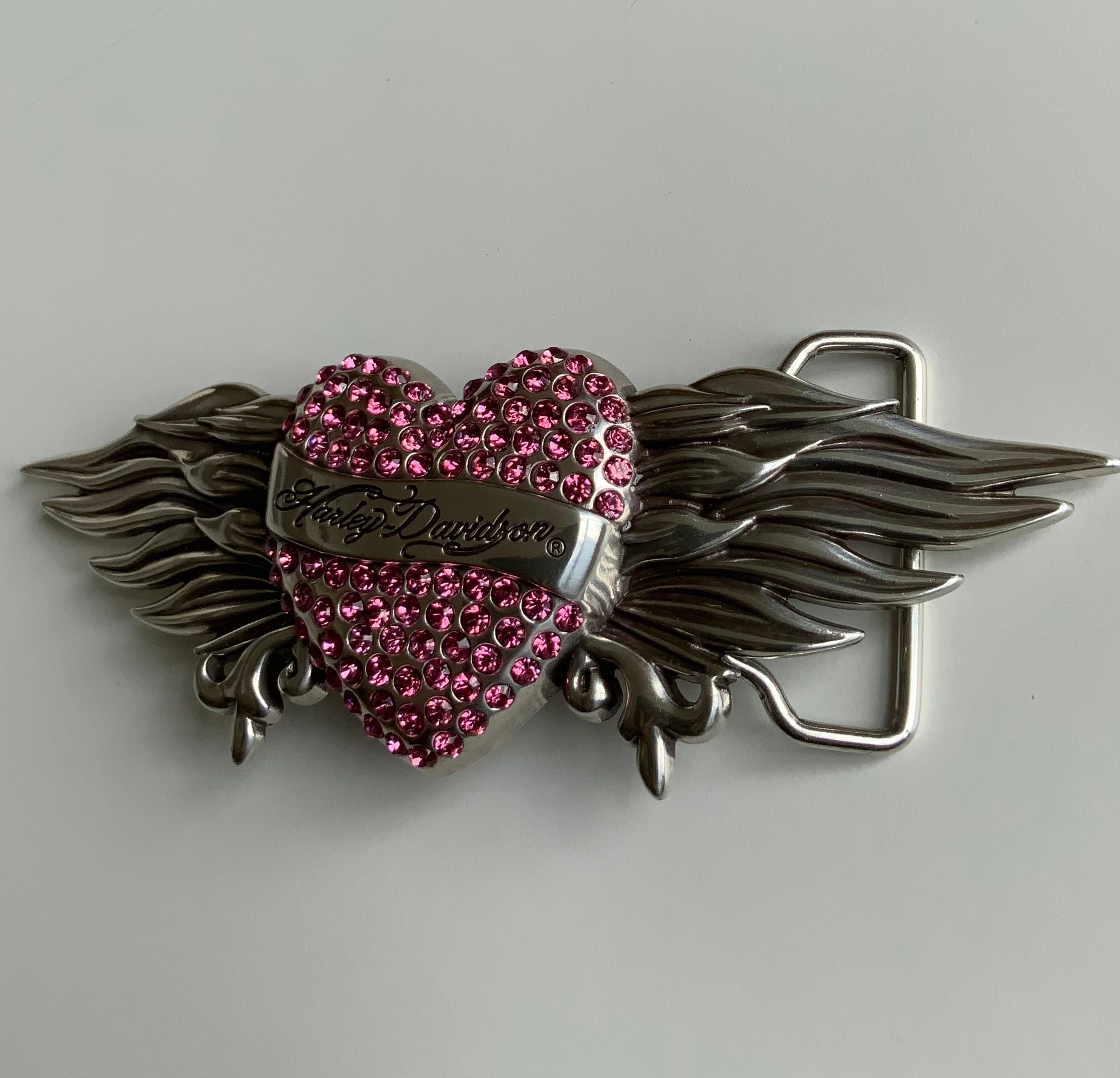Harley Davidson Tattoo-Style Rhinestone Womens Black Rose Eagle Belt Buckle Harley-Davidson Women main image 3