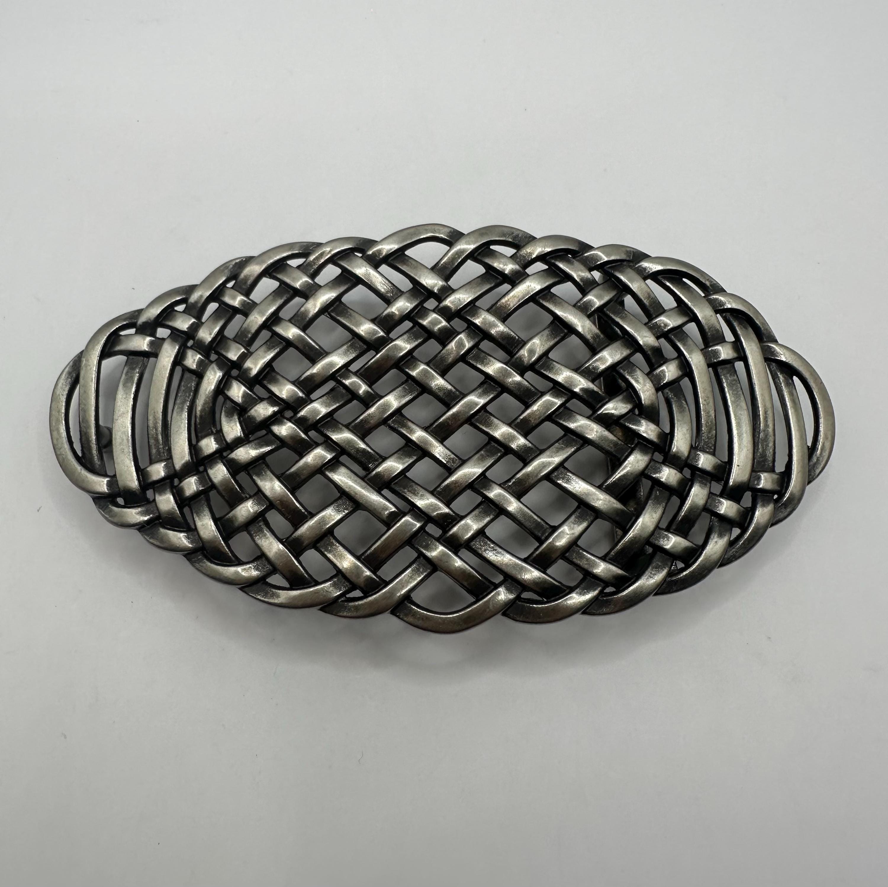 VINTAGE FIBEL NATURAL WOVEN AND SILVER TONE CHAINMAIL BELT MADE IN ITALY XS TO S $_57.JPG?set_id=880000500F main image 3