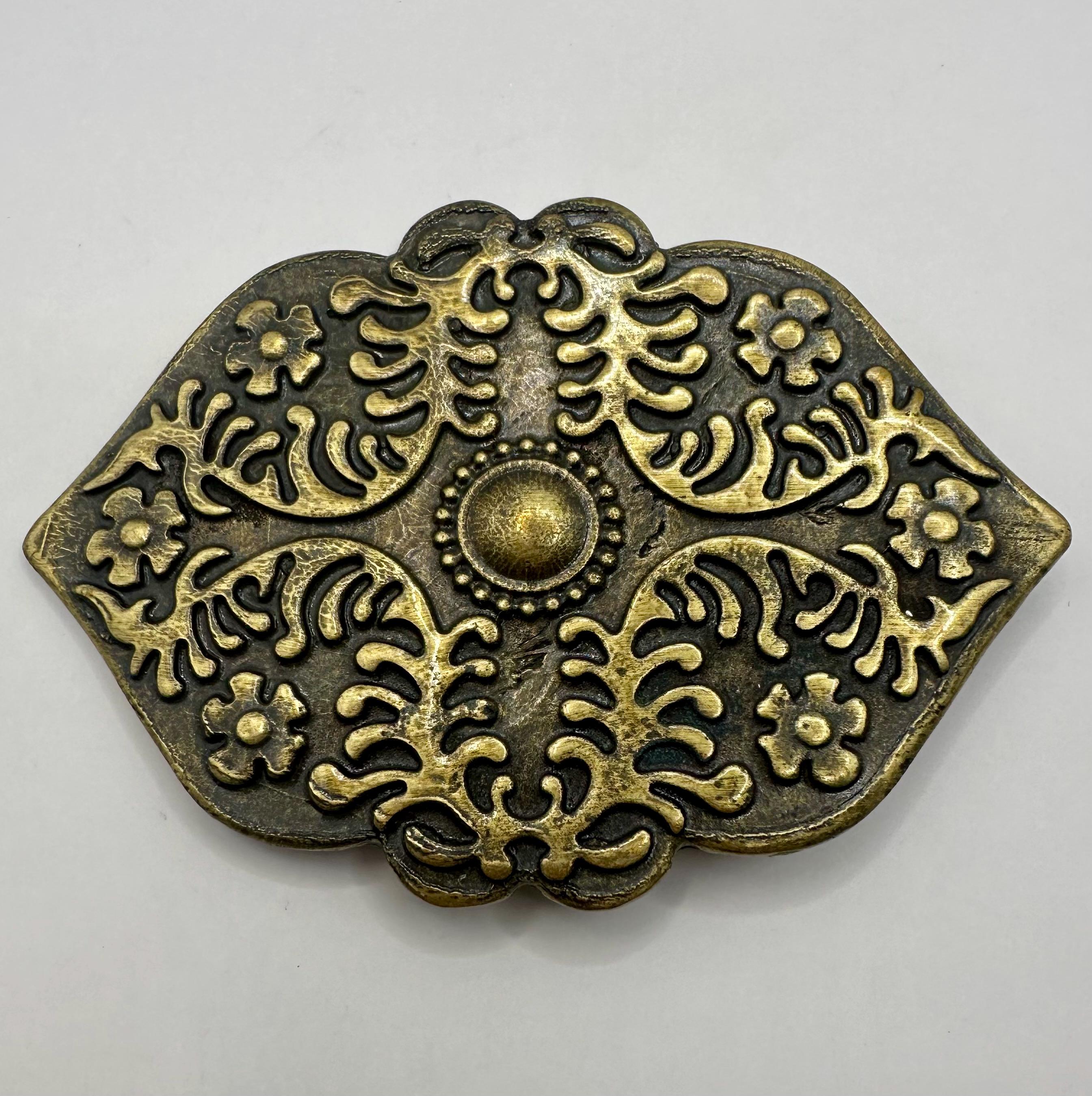 Vintage art deco belt gold & black floral geometric chain adjustable boho EUC Vintage Western Cowgirl Belt for Women Girls Boho Y2k Grunge  main image 3