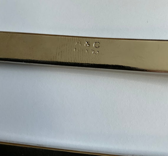 White Enamel Large Rectangle Retro Mod Vintage Be… - image 6