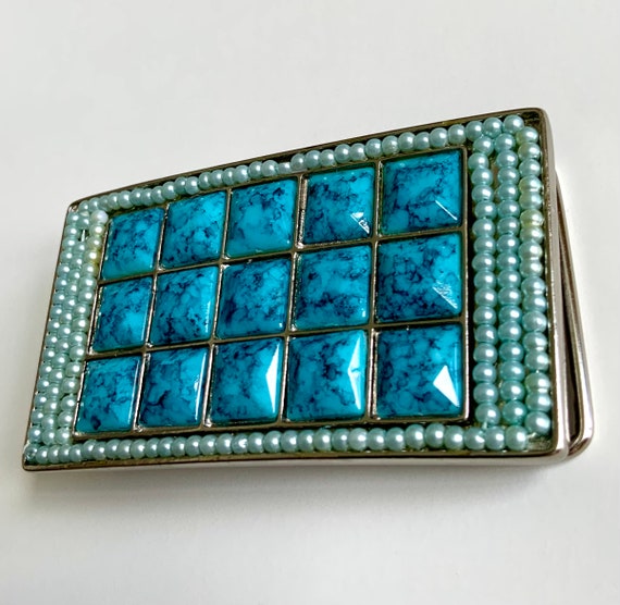 Large Rectangular Vintage Interchangeable Belt Bu… - image 7