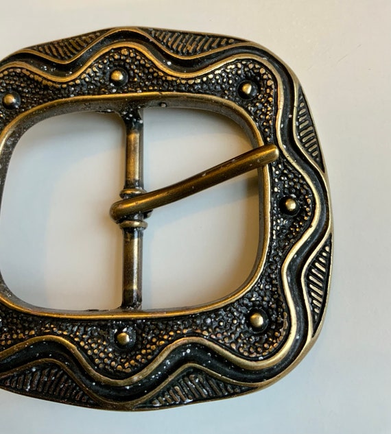 Vintage Rounded Rectangular Abstract Wavy Pattern… - image 6