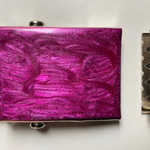 Unique Italian Hot Pink Magenta Military Ratchet Belt Buckle Nickel