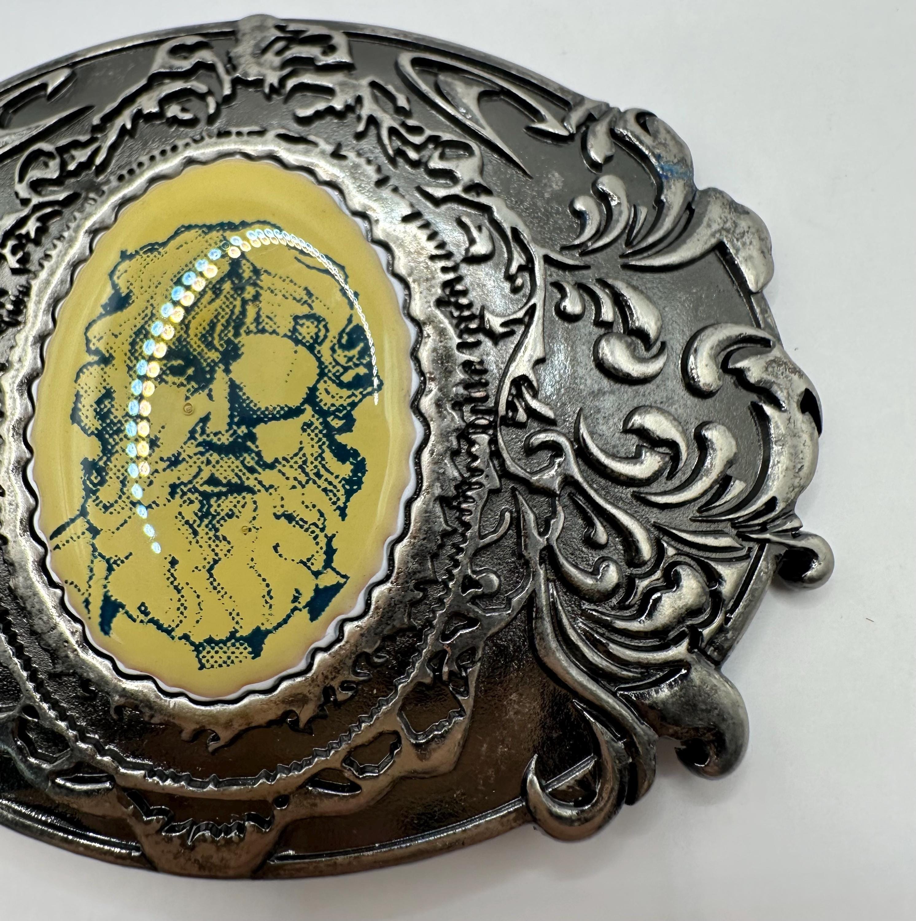 Antique Victorian Solid Sterling Silver Seraphic Belt Buckle Antique Sterling Silver Belt Buckle main image 2