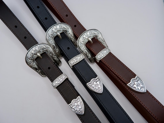 Classic Western 3 Piece Buckle Set, 1 Inch 25 Mm Genuine  display picture 3