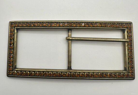 Vintage Long Rectangular Interchangeable Belt Buc… - image 5